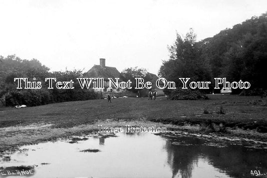 SX 2219 - Farm House & Pond, Ebernoe, Sussex c1914