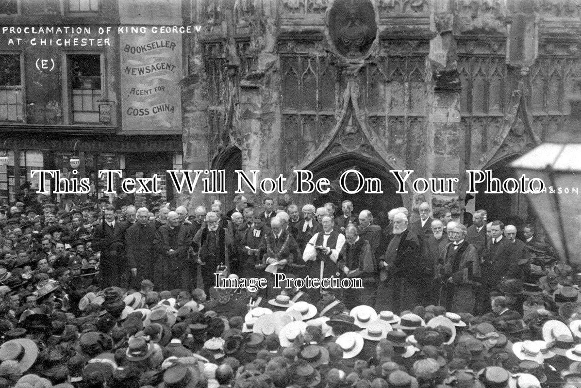 SX 2234 - Proclamation Of King George V, Chichester, Sussex 1910