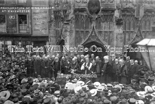 SX 2234 - Proclamation Of King George V, Chichester, Sussex 1910