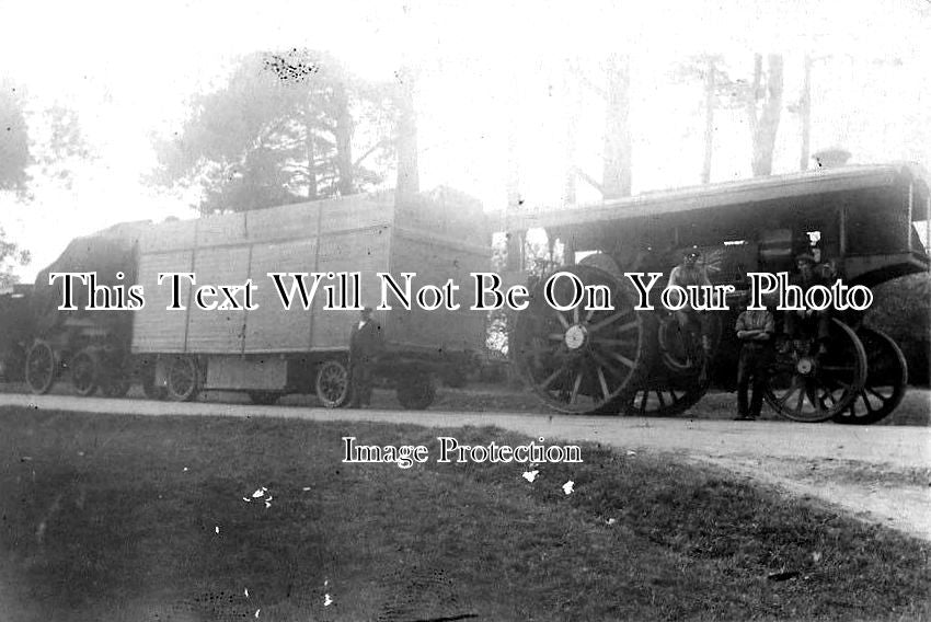 SX 2326 - Steam Traction Engine & Trailers, East Grinstead, Sussex c1921