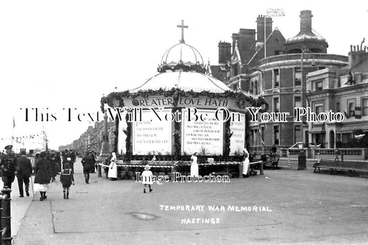 SX 2337 - Temporary War Memorial, Hastings, Sussex c1920