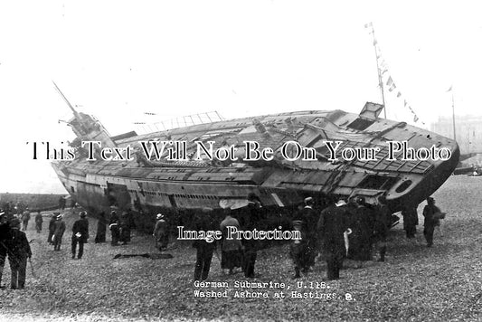 SX 2444 - German Submarine Ashore At Hastings, Sussex