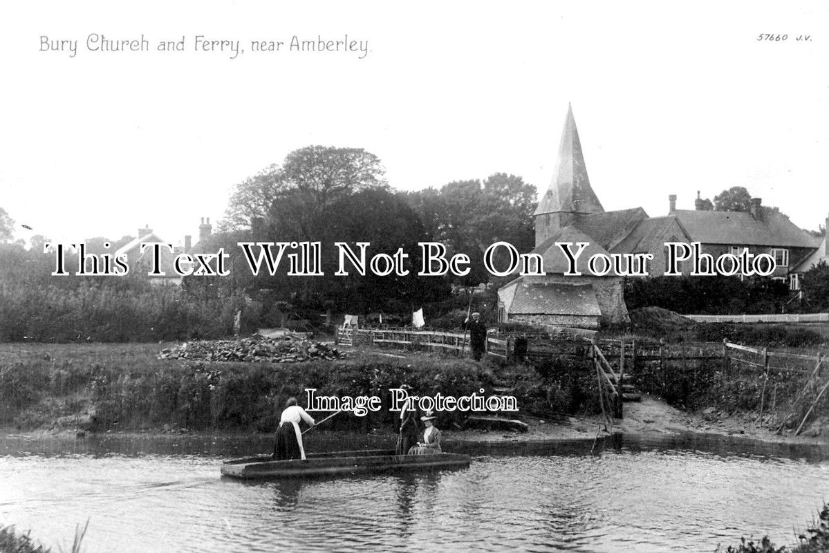 SX 2457 - Bury Church & Ferry, Sussex