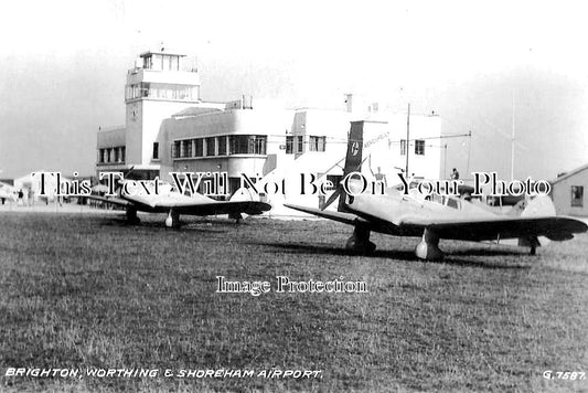 SX 2496 - Brighton Worthing & Shoreham Airport, Lancing, Sussex c1938