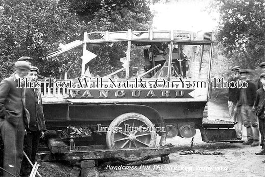 SX 2515 - The Wrecked Vanguard Omnibus, Handcross Hill, Sussex