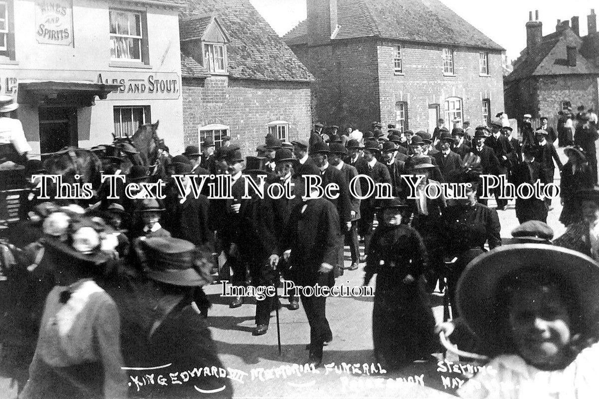 SX 2545 - Edward Vii Funeral Procession, Steyning, Worthing, Sussex
