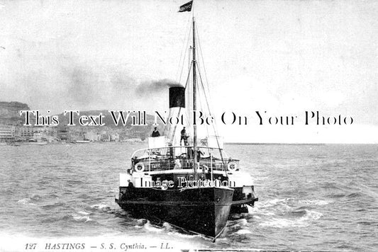 SX 2547 - SS Cynthia Paddle Steamer, Hastings, Sussex 1932