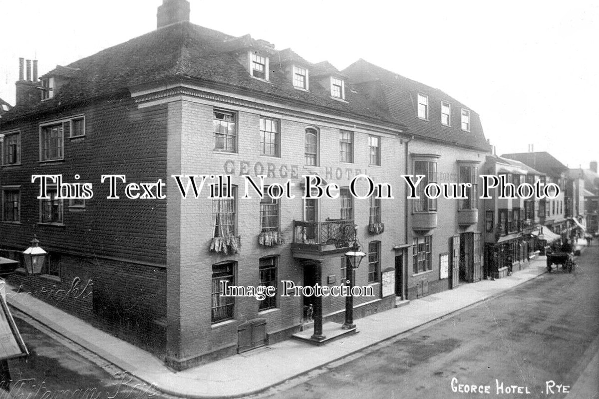 George Inn Rye SX 2565 - George Hotel, Rye, Sussex c1908 – JB Archive