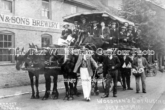 SX 2689 - Woodmans Cot Pub Outing, Sussex c1910