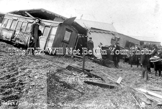 SX 2703 - Wrecked Bungalows, Lancing Beach, Sussex 1913