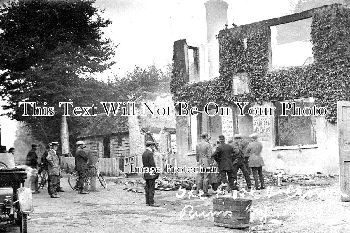 SX 2754 - Rose & Crown Pub Fire, Pulborough, Sussex 1915