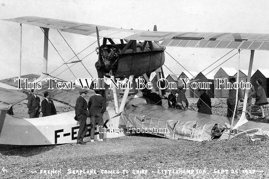 SX 277 - French Seaplane Crash, Littlehampton, Sussex Sep 1923