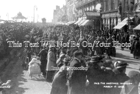 SX 2905 - Invasion Of Troops From London, Hastings, Sussex 1909