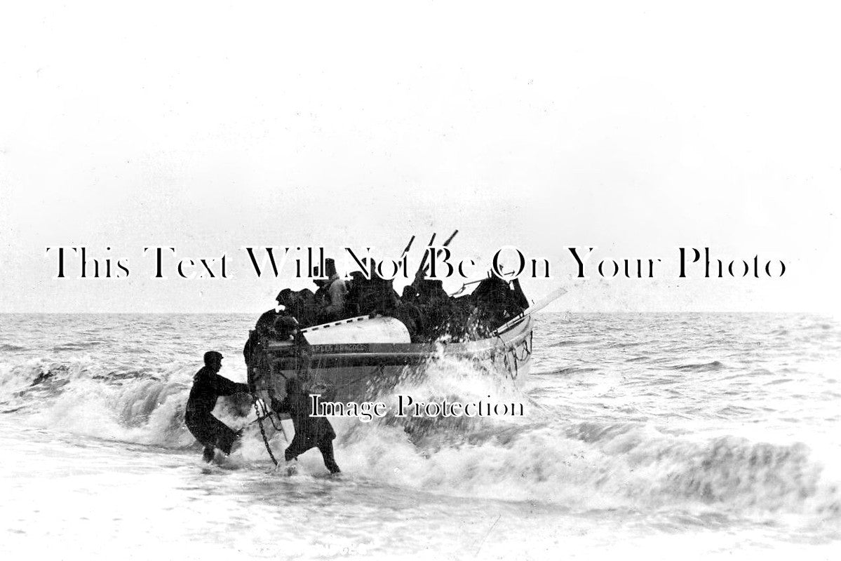 SX 2989 - Hastings Lifeboat Launch, Sussex 1912