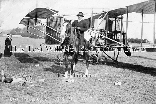 SX 299 - Colonel Cody At Firle, Lewes, Sussex c1912