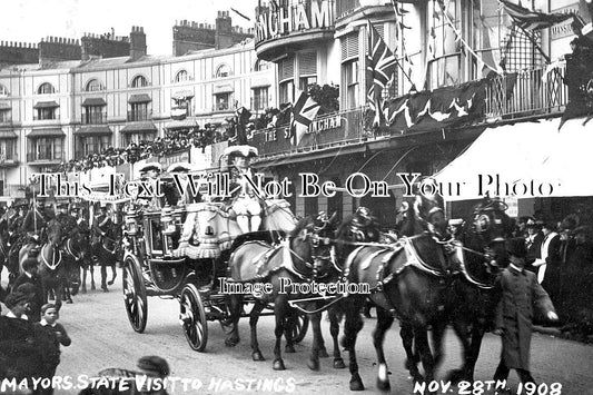 SX 3126 - Lord Mayors State Visit To Hastings, Sussex 1908