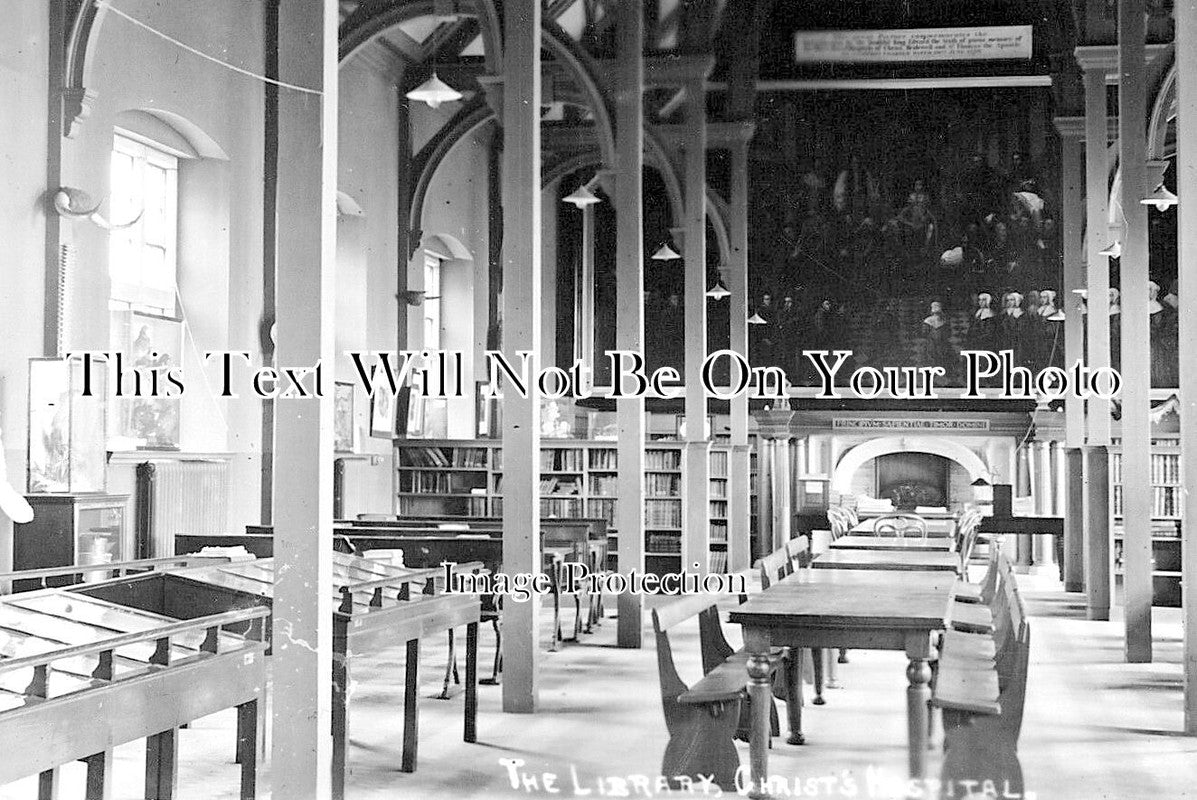 SX 3229 - The Library, Christs Hospital School, Horsham, Sussex c1910