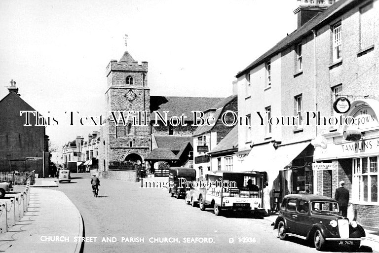 SX 3256 - Church Street & Parish Church, Seaford, Sussex