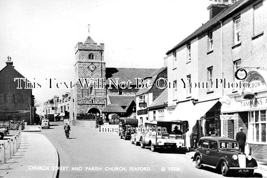 SX 3256 - Church Street & Parish Church, Seaford, Sussex