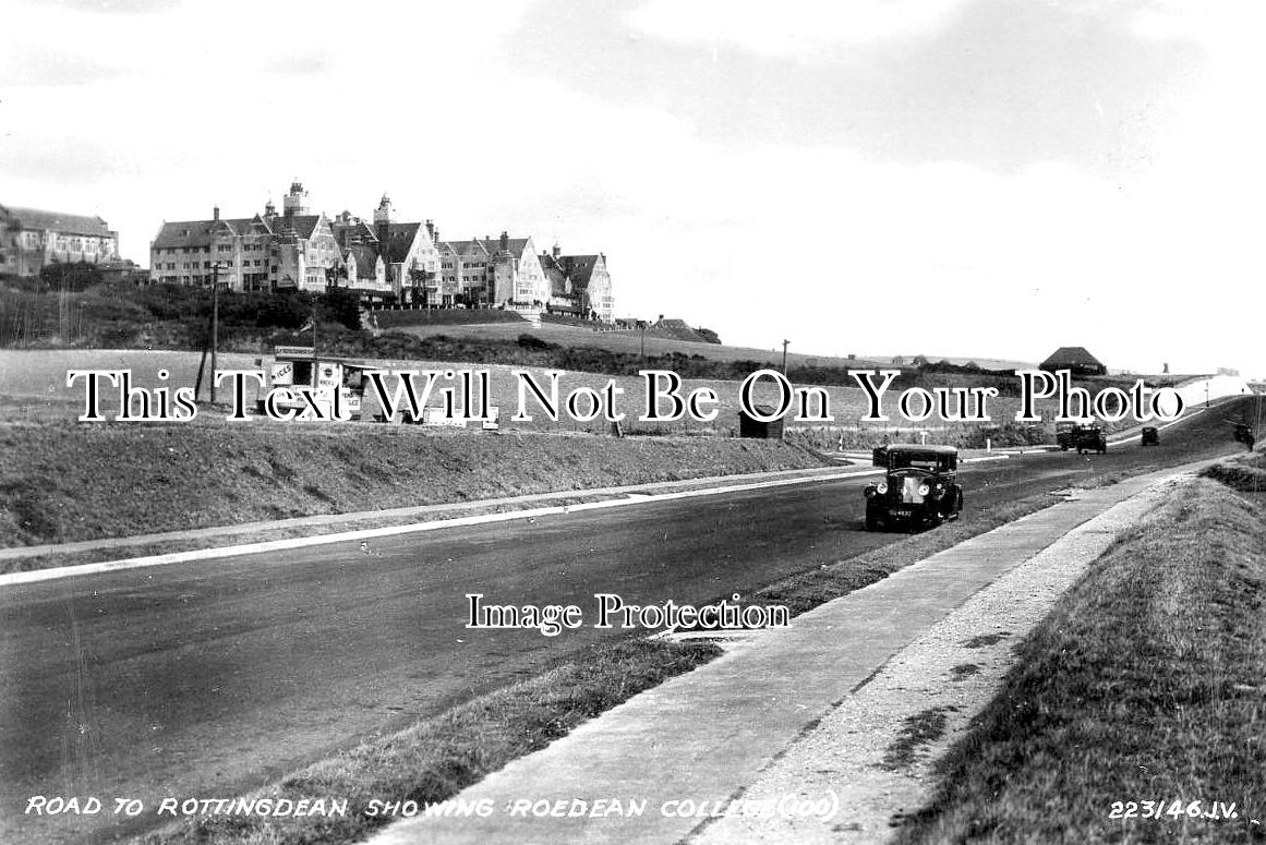 SX 3258 - Road To Rottingdean Showing Roedean College, Sussex c1937 ...