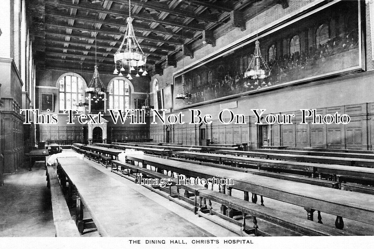 SX 3288 - The Dining Hall, Christs Hospital, Horsham, Sussex c1910