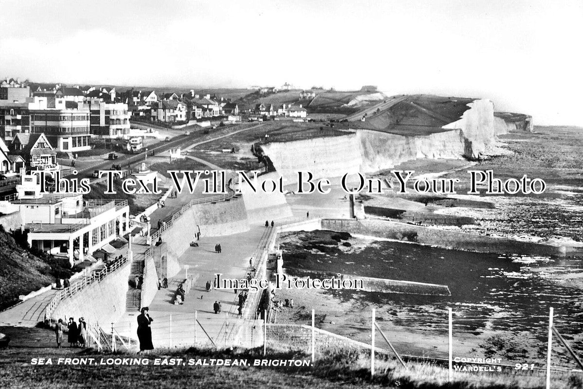 SX 3314 - Sea Front Looking East, Saltdean, Brighton, Sussex