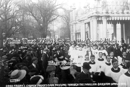 SX 3322 - Good Fridays Church Procession, Brighton, Sussex 1912