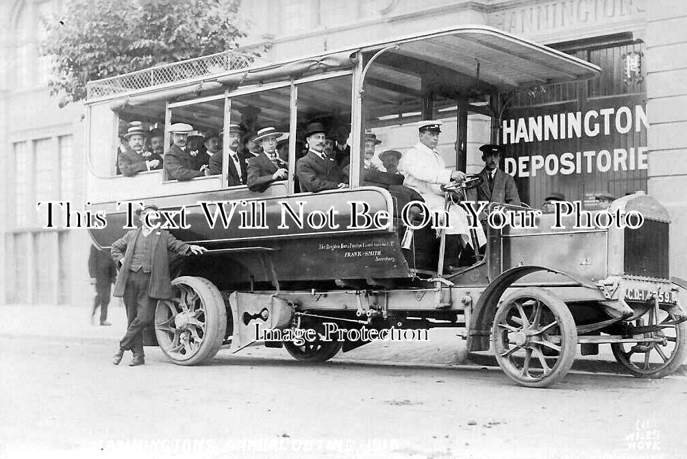 SX 3327 - Charabanc, Brighton Hove, Sussex c1913