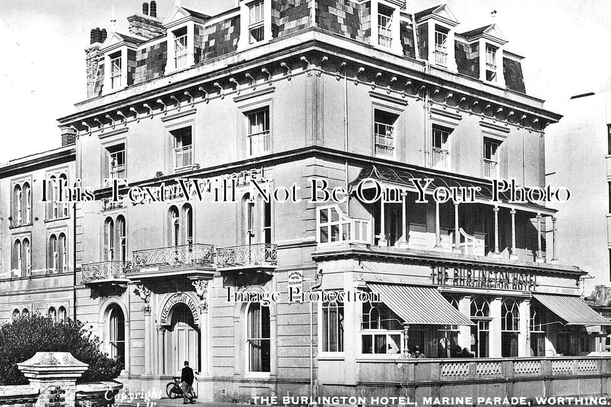 SX 3351 - The Burlington Hotel, Marine Parade, Worthing, Sussex c1953