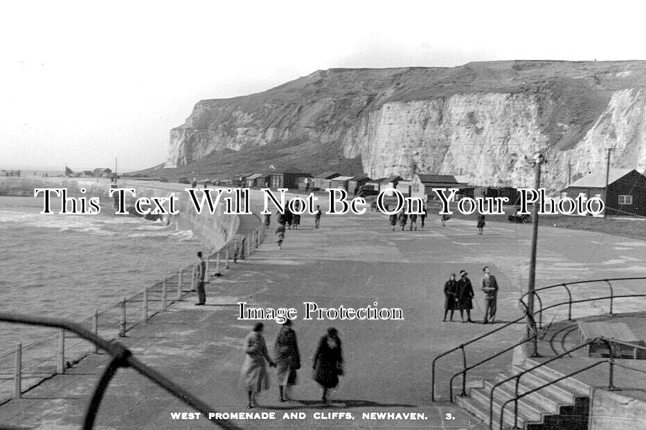 SX 3367 - West Promenade & Cliffs, Newhaven, Sussex