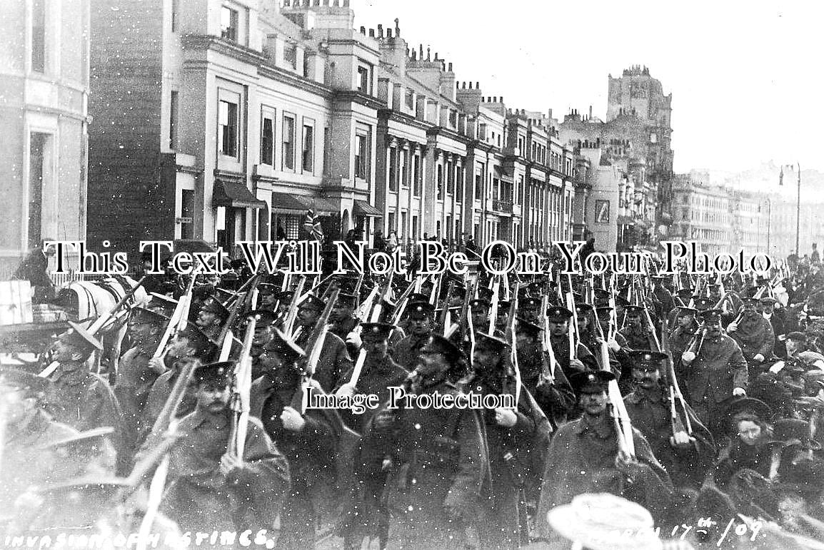 SX 3442 - Invasion Of Hastings, Military Soldiers, Sussex 1908
