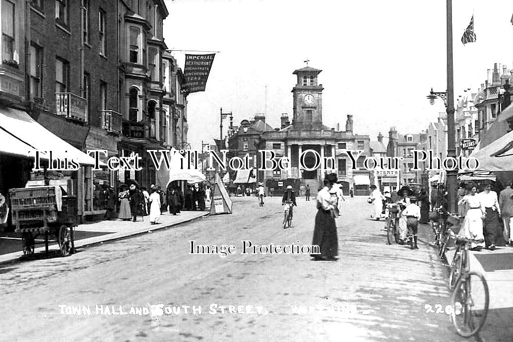 SX 3530 - Town Hall & South Street, Worthing, Sussex c1910