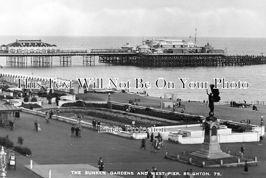 SX 3549 - The Sunken Gardens & West Pier, Brighton, Sussex