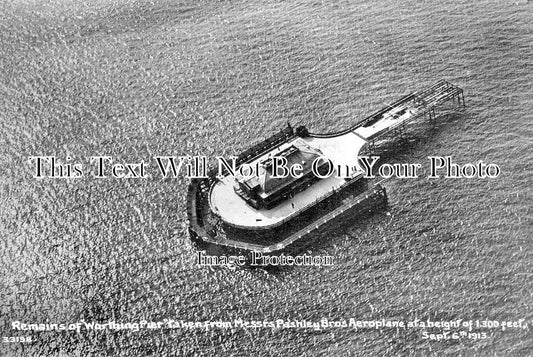 SX 3558 - Remains Of Worthing Pier, Sussex 1913
