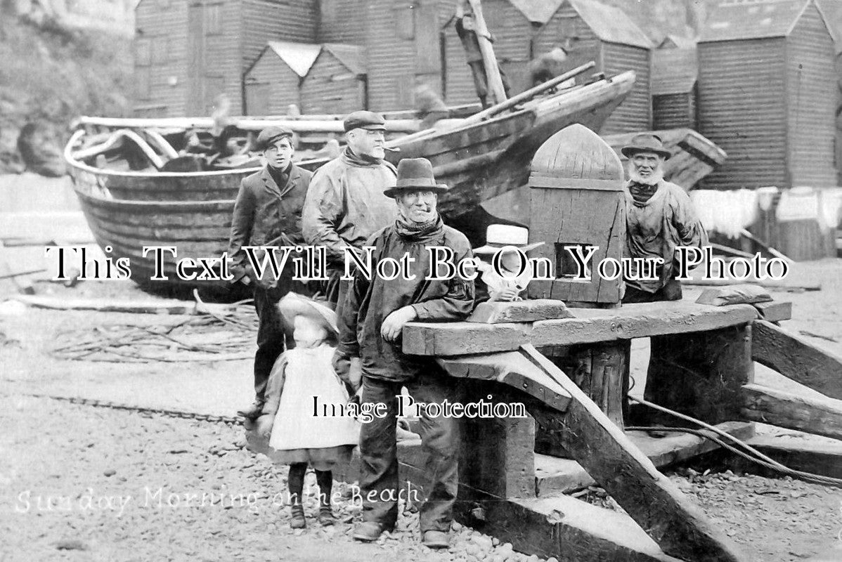 SX 3611 - Sunday Morning On The Beach, Hastings, Sussex c1918