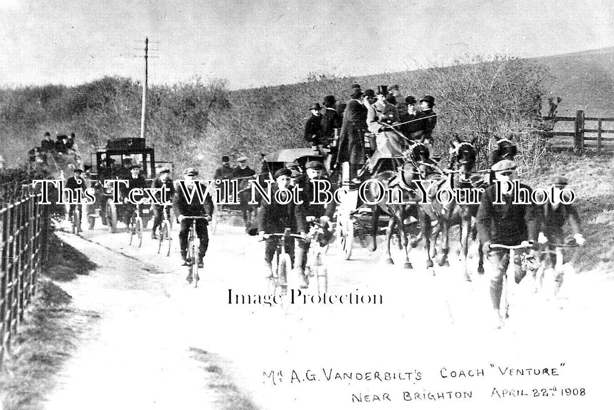 SX 3651 - Mr AG Vanderbilts Coach Venture, Brighton, Sussex 1908
