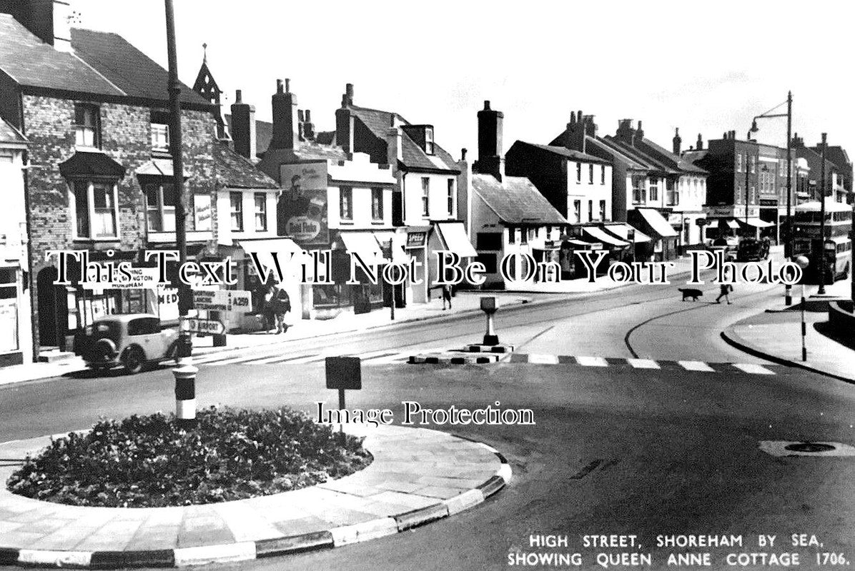 SX 3693 - High Street, Shoreham By Sea, Sussex c1953