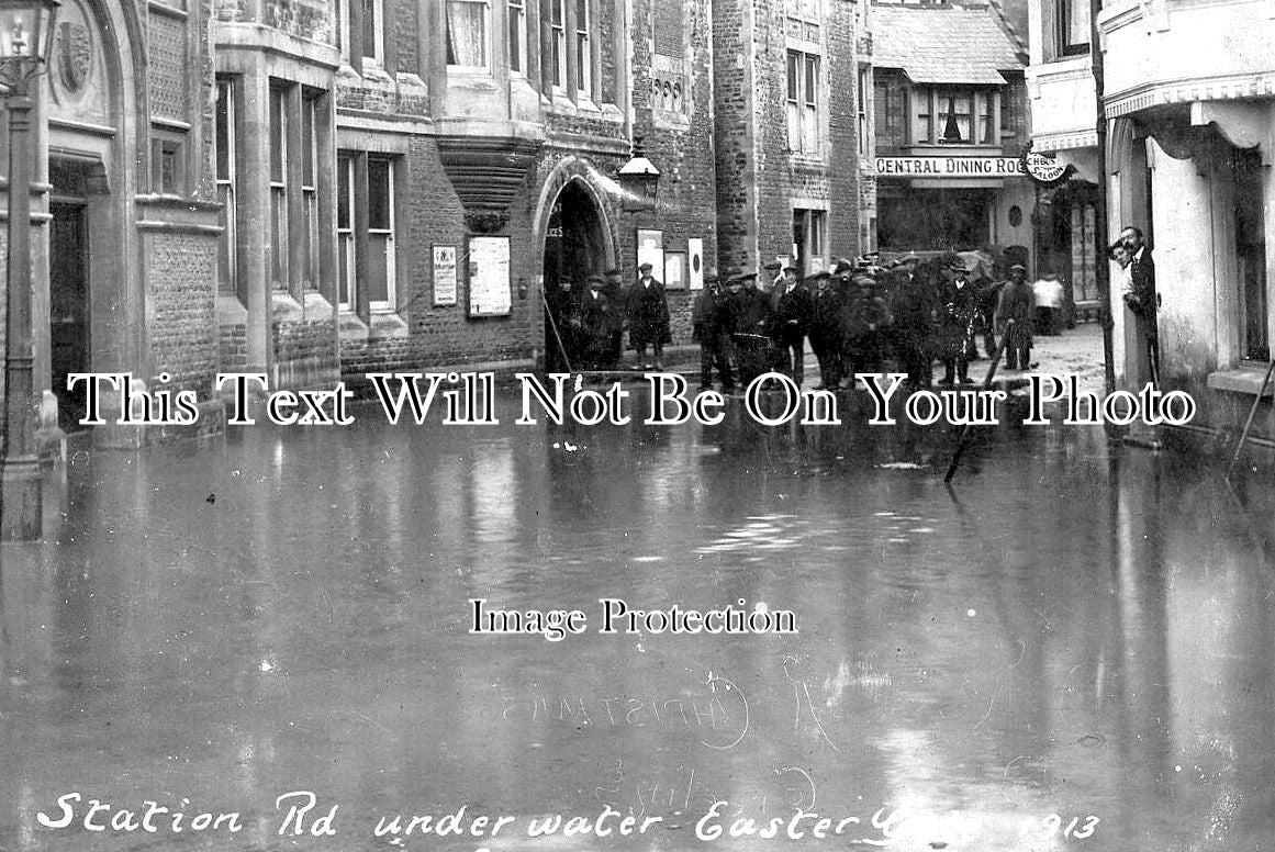 SX 3711 - Station Road Flood, Hastings, Sussex 1913
