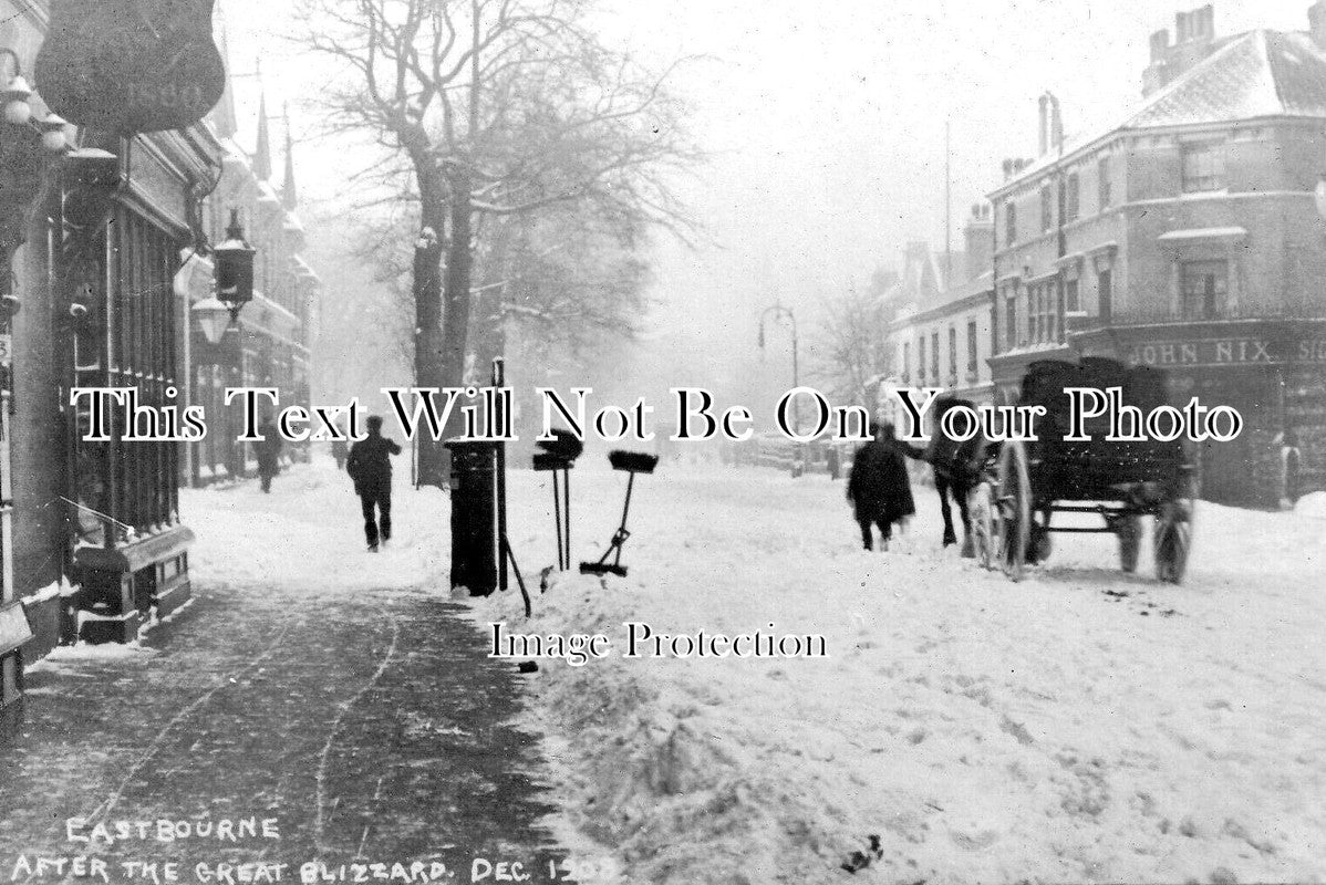 SX 3782- Eastbourne After The Great Blizzard, Sussex 1908