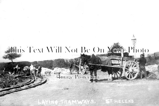 SX 3790 - Laying Tramways, St Helens, Hastings, Sussex