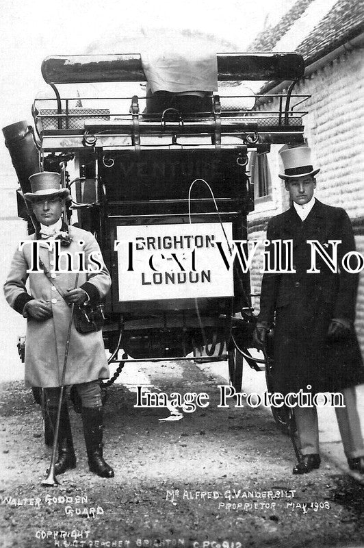SX 3821 - Brighton To London Vanderbilt Coach, Sussex 1908