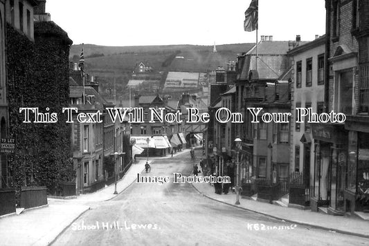 SX 3885 - School Hill, Lewes, Sussex c1913