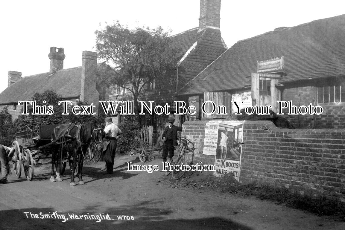 SX 3890 - The Smithy, Blacksmith, Warninglid, Sussex c1915