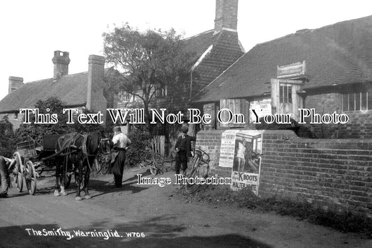 SX 3890 - The Smithy, Blacksmith, Warninglid, Sussex c1915