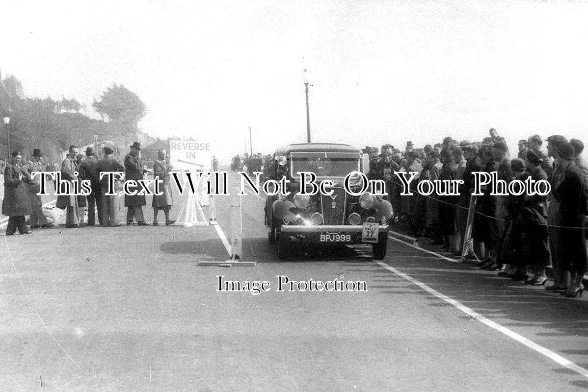SX 3894 - C F Dingwall In Austin Car Tests, RAC Rally, Eastbourne, Sussex 1935