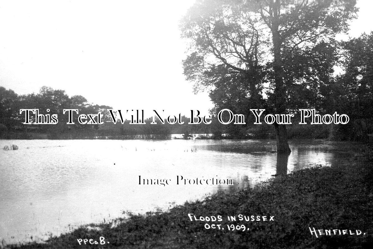 SX 3902 - Floods At Henfield, Sussex 1909