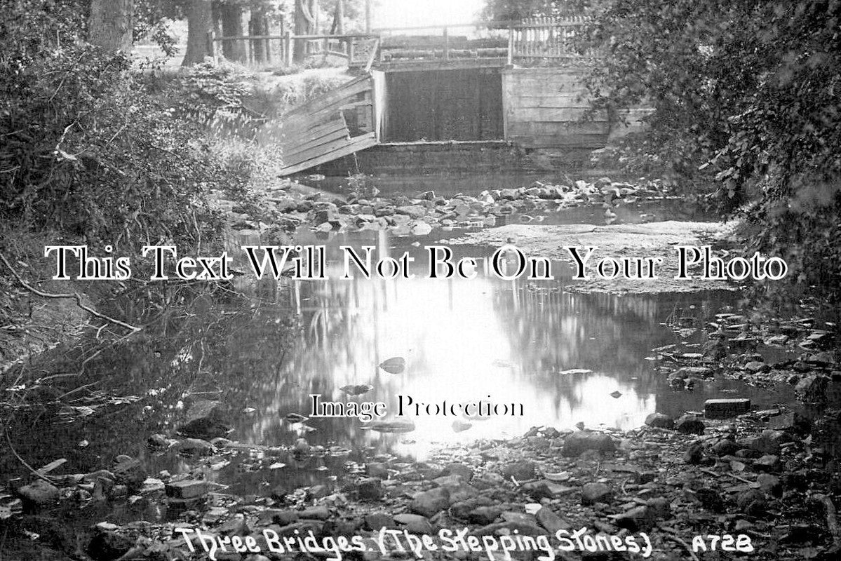 SX 3908 - Three Bridges Stepping Stones, Crawley, Sussex c1921