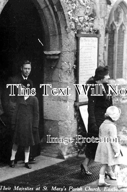 SX 405 - Their Majesties At St Mary's Church, Eastbourne, Sussex