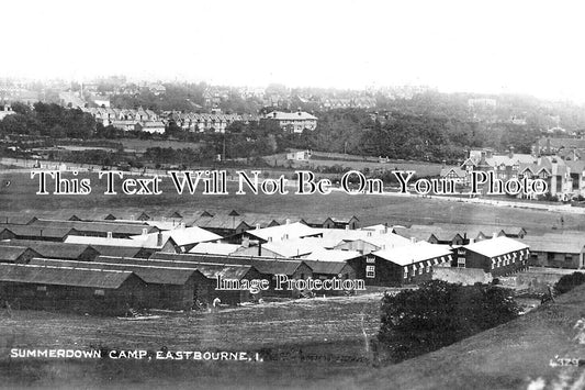 SX 4077 - Summerdown Camp, Eastbourne, Sussex 1916 WW1