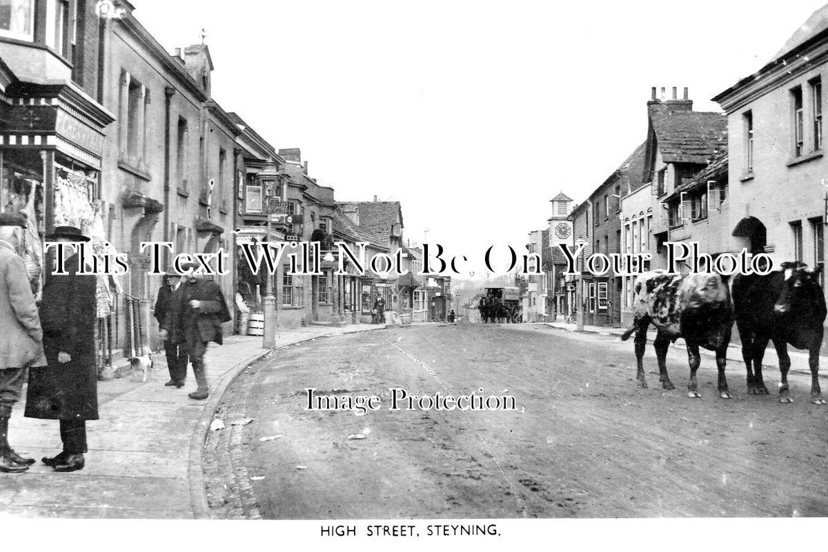 SX 4083 - High Street, Steyning, Sussex c1954